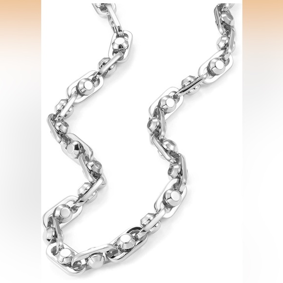 Michael Kors Astor Link 🔗 platinum finish 15” choker necklace $295 - Picture 4 of 7